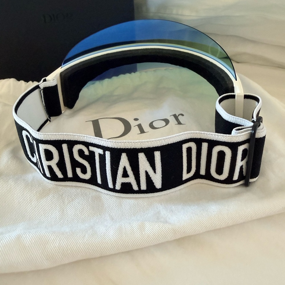 Dior J'ADIOR Diorclub1 Blue & white Mirrored Visor - Picture 4 of 9